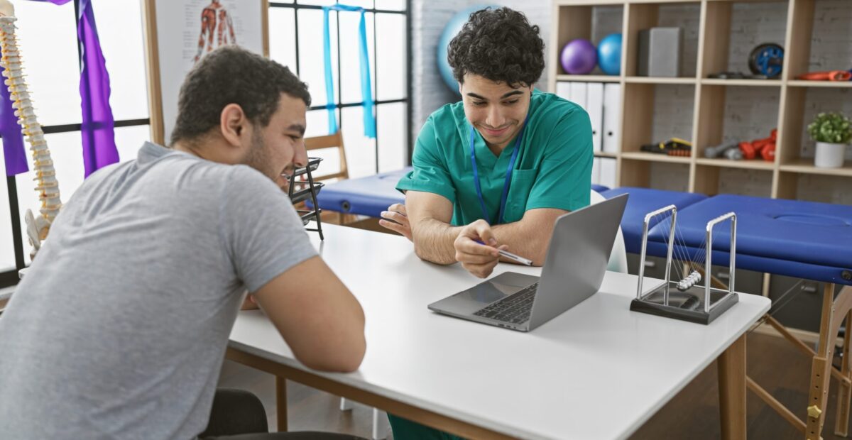 A,Male,Therapist,Consults,With,A,Male,Patient,In,A