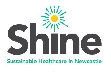 Image shows a logo for Shine