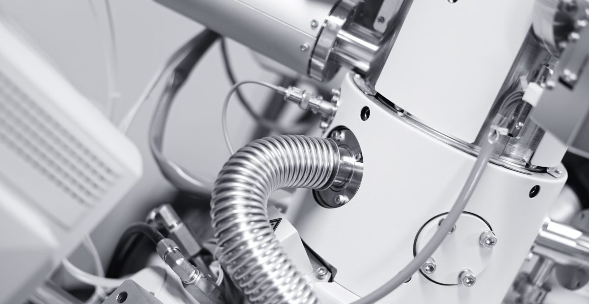 close up of electronic microscope